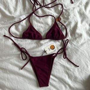 Tropic of C - Praia Burgundy Swim Set
